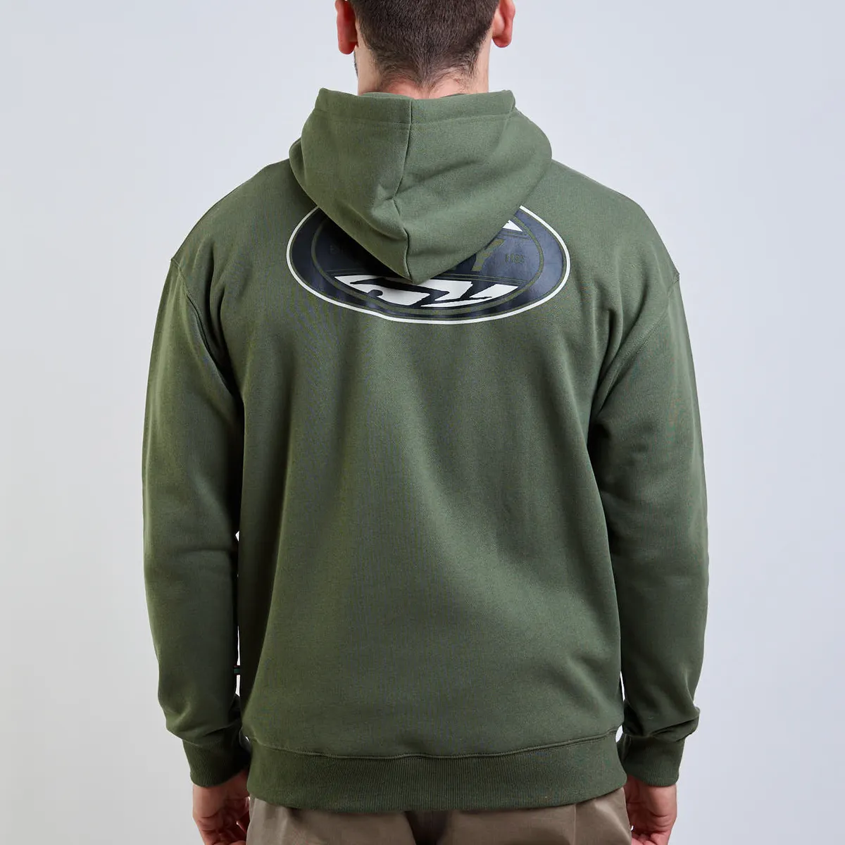 RUSTY - Poleron FZ R Mix Oval Zip Verde Hombre Rusty