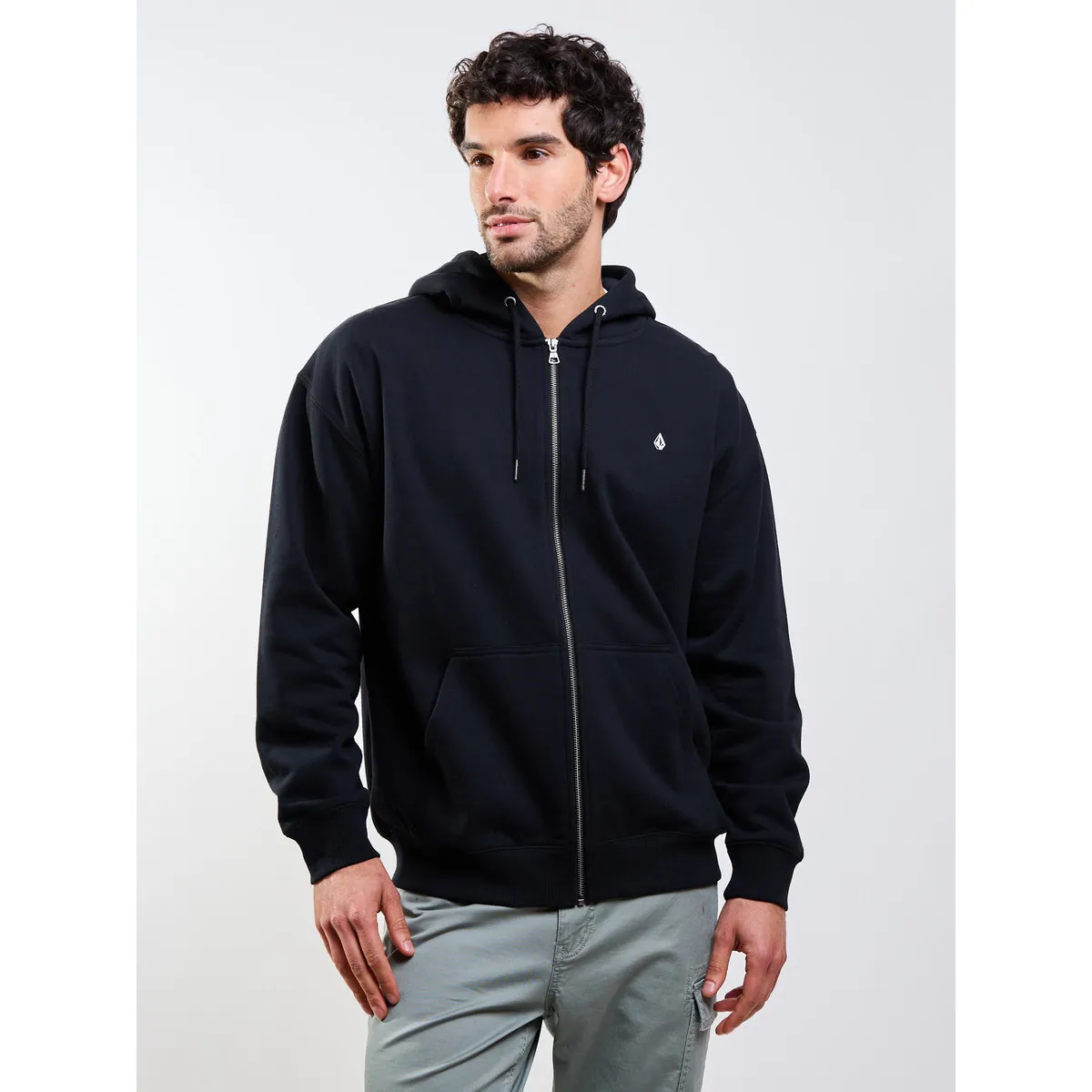VOLCOM - Poleron FZ Single Stone Zip Negro Hombre Volcom