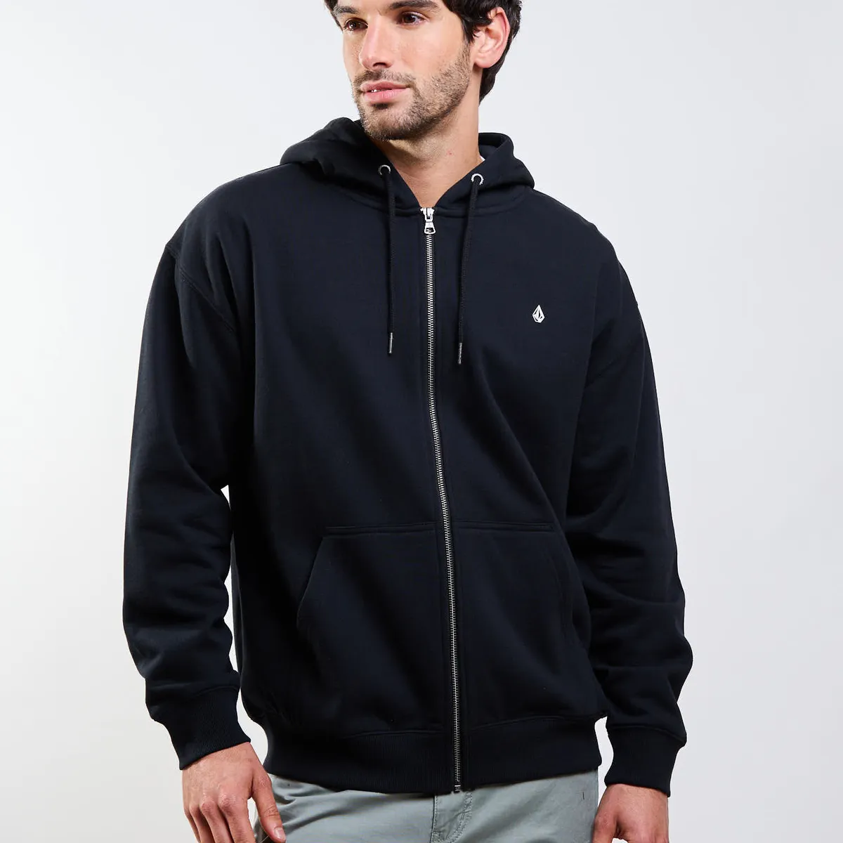 VOLCOM - Poleron FZ Single Stone Zip Negro Hombre Volcom