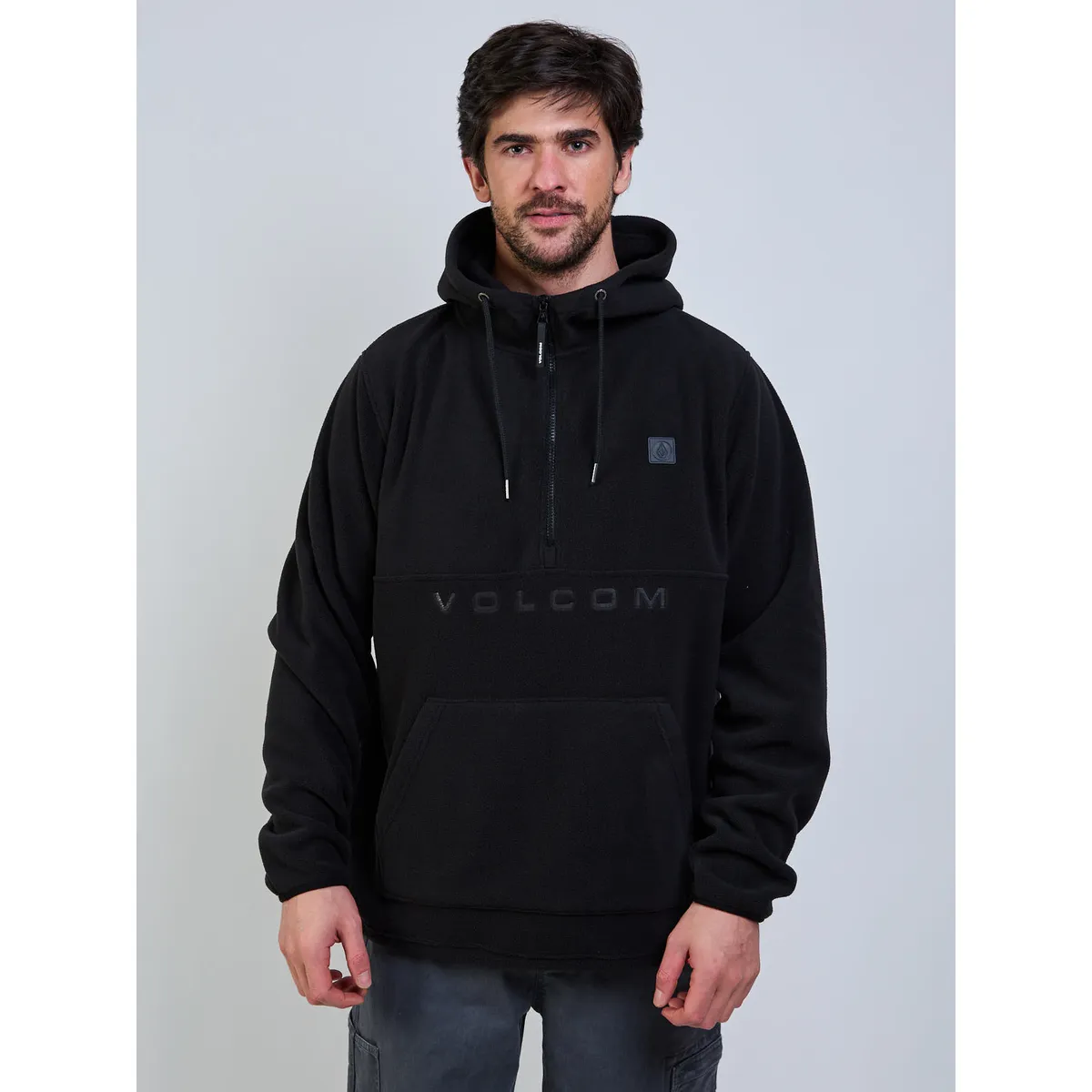 VOLCOM - Poleron Polar Search Zip Crew Negro Hombre Volcom