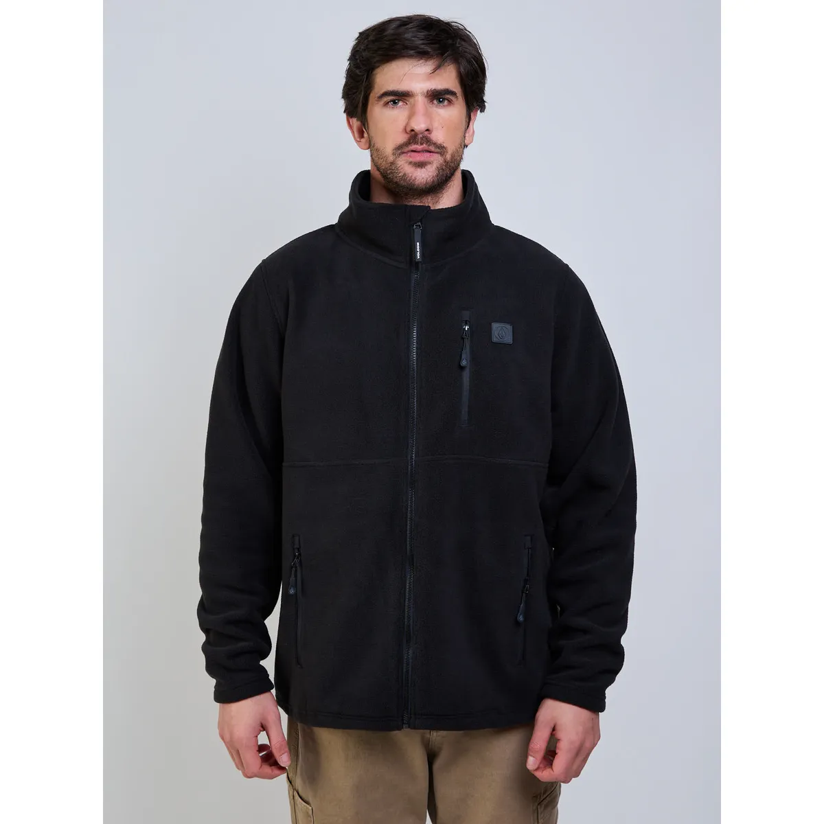 VOLCOM - Poleron Polar Storm Stone Negro Hombre Volcom