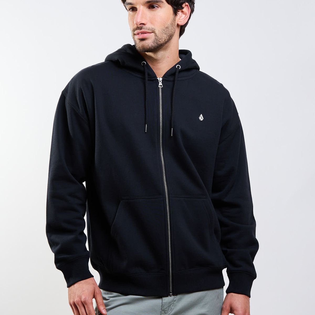 VOLCOM - Poleron FZ Single Stone Zip Negro Hombre Volcom