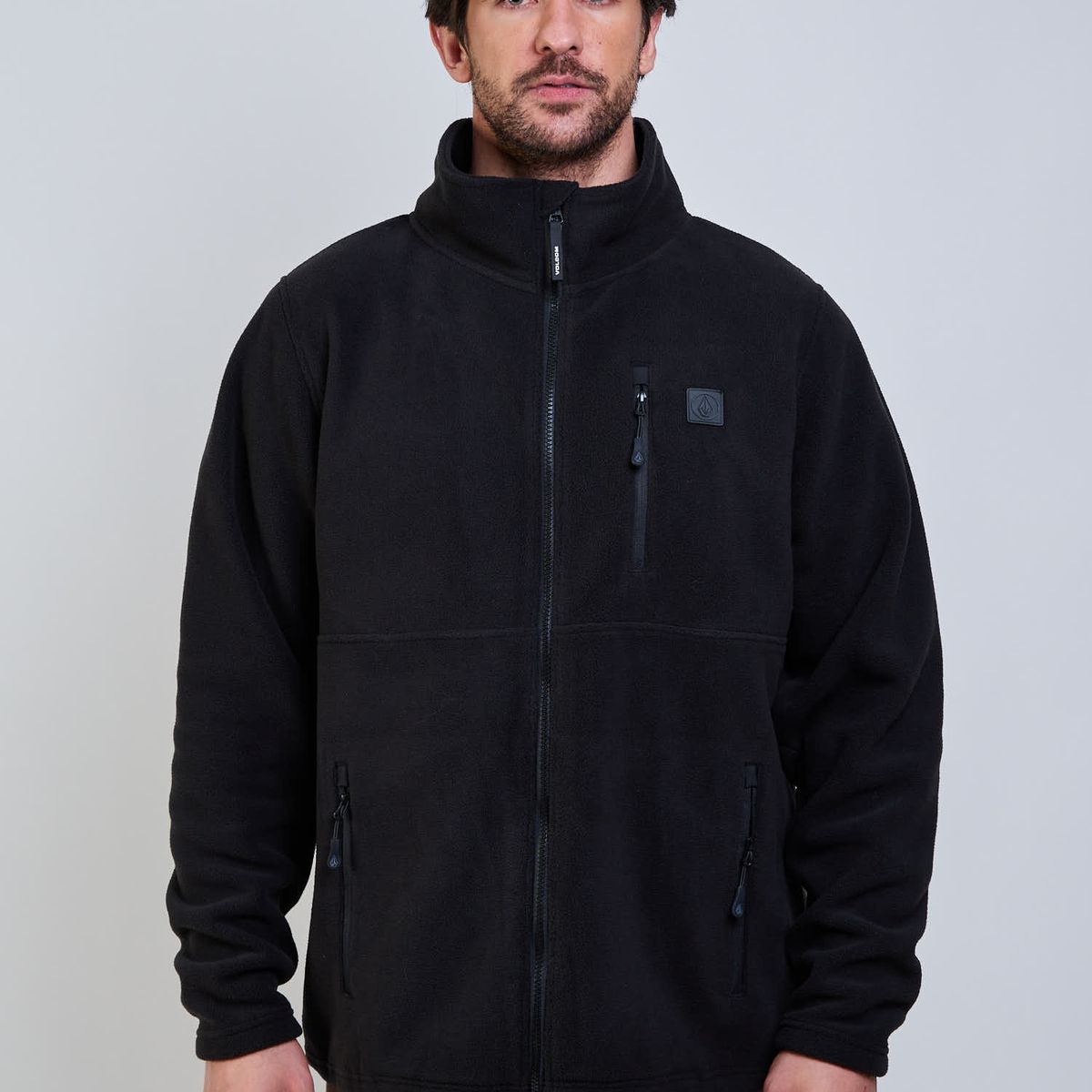 VOLCOM - Poleron Polar Storm Stone Negro Hombre Volcom