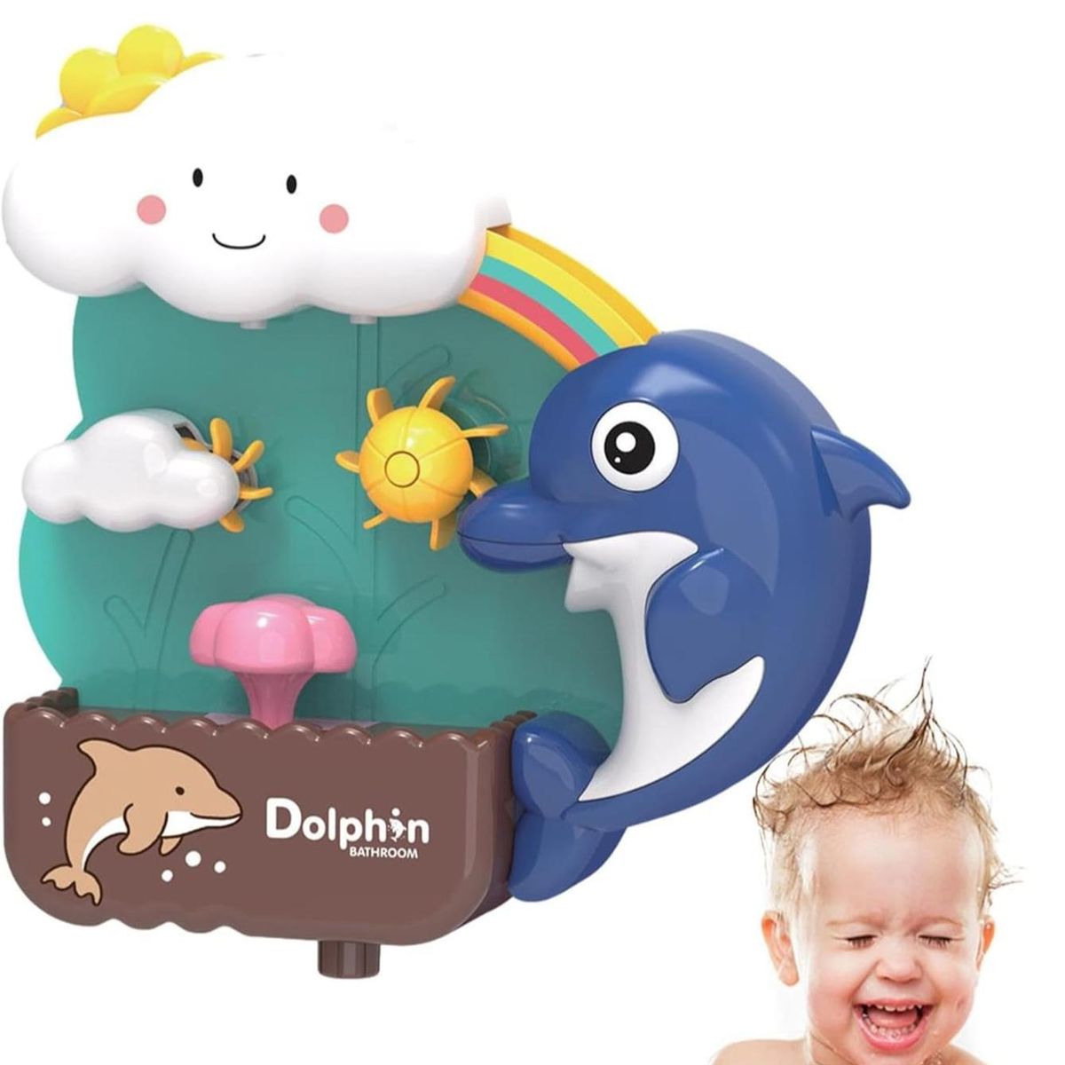 GENERICO - Juguete De Baño Infantil Interactivo Con Agua Cascada - Delfin