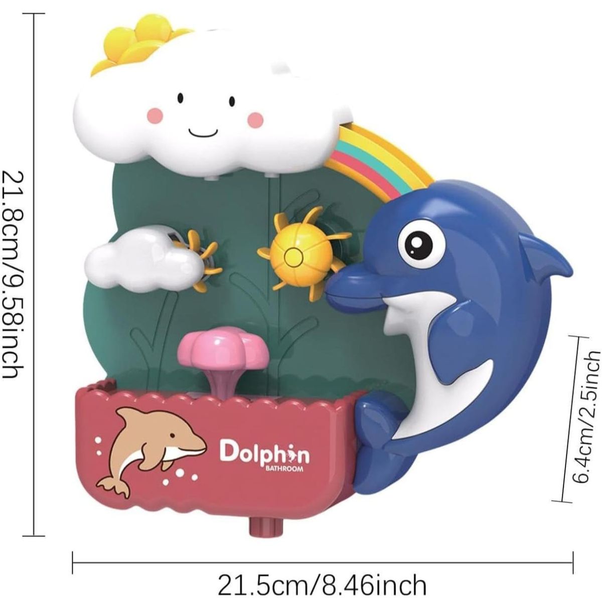 GENERICO - Juguete De Baño Infantil Interactivo Con Agua Cascada - Delfin