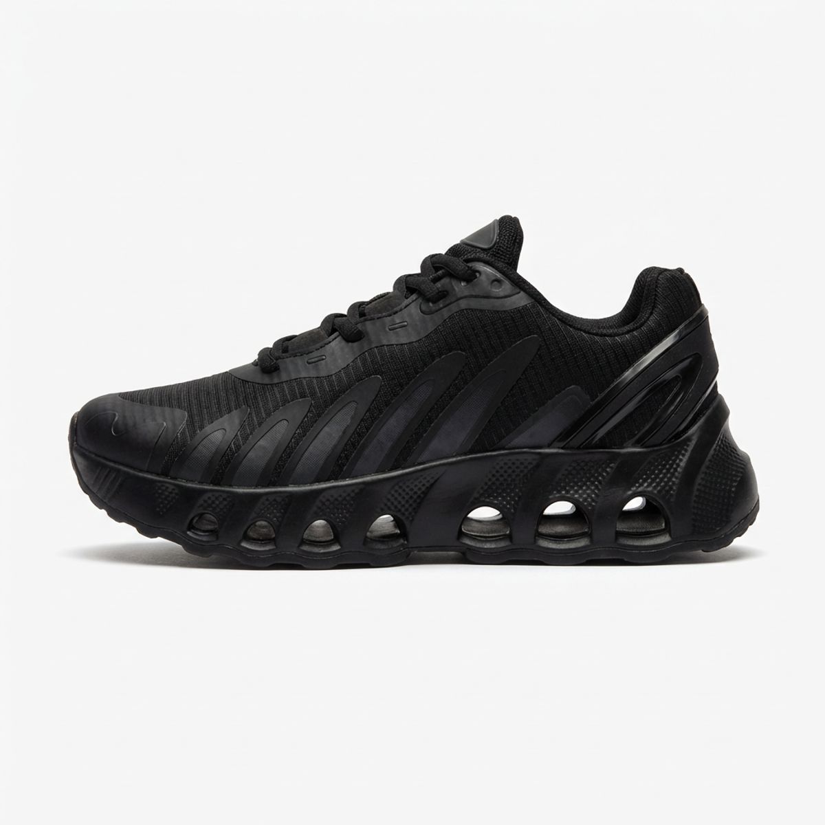 BOVINITA - Zapatilla Negro Mujer Deportiva Plataforma Running Gym Black