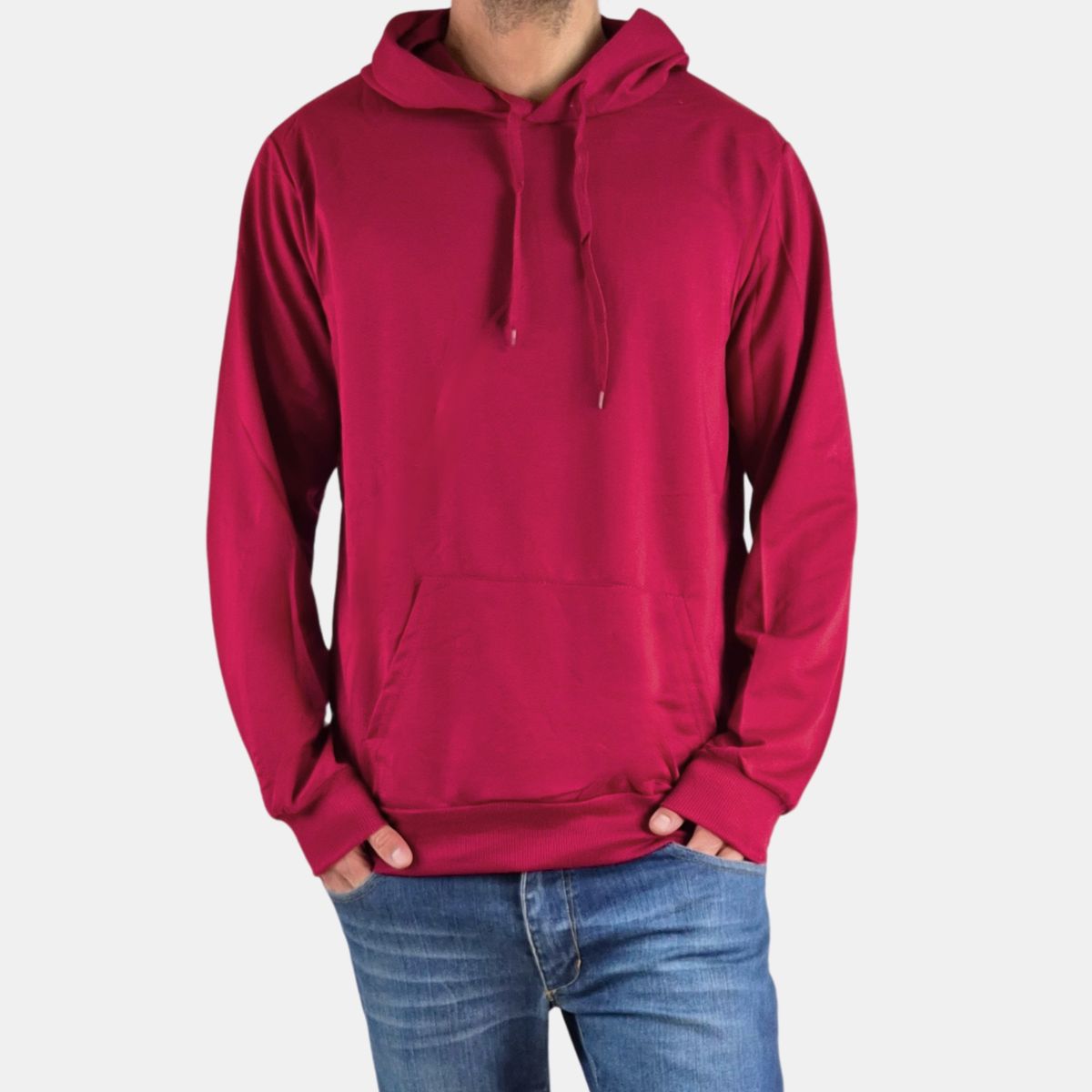LIKE SHOP - Polerón Canguro Hombre Forro Interior Polar Con Gorro Z105