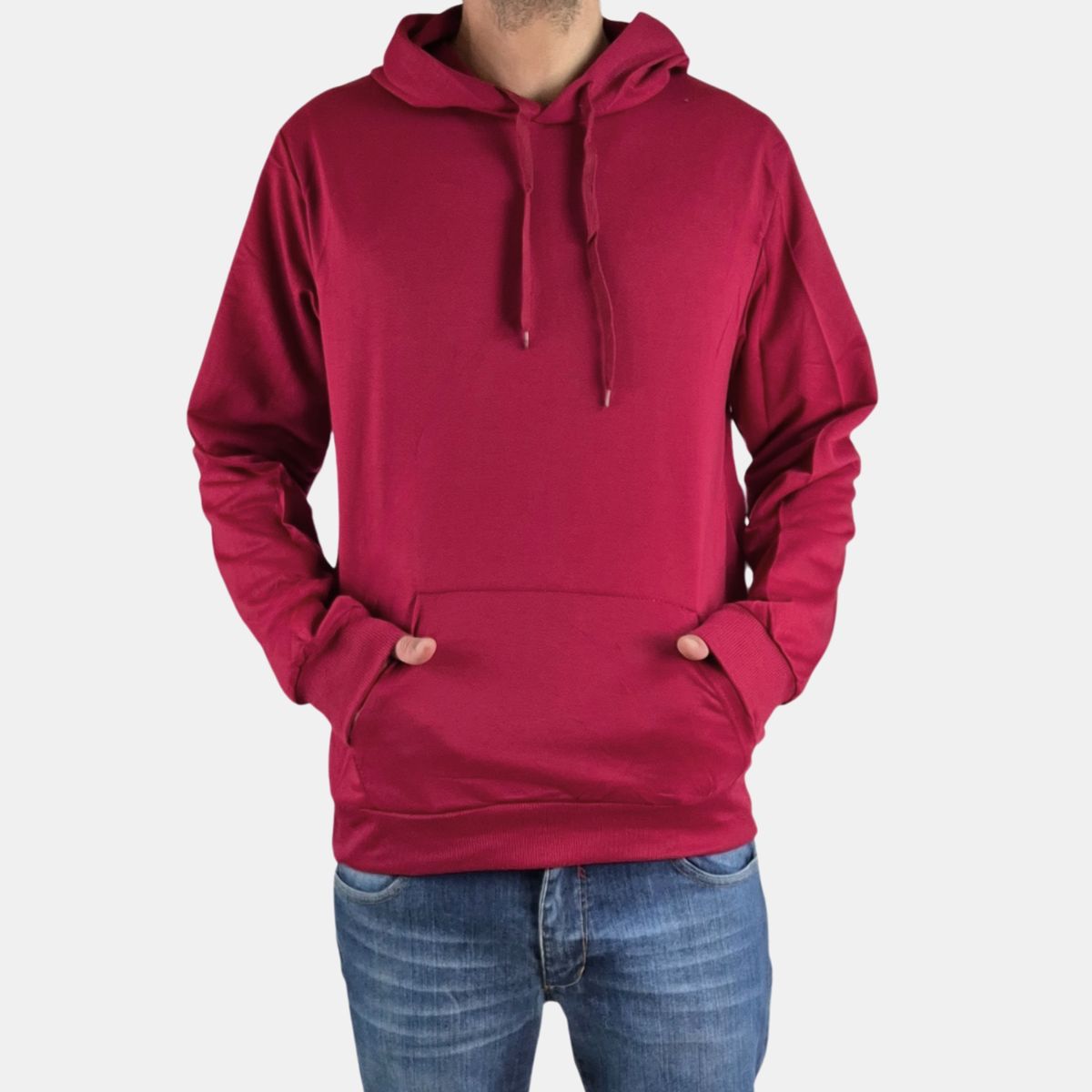 LIKE SHOP - Polerón Canguro Hombre Forro Interior Polar Con Gorro Z105