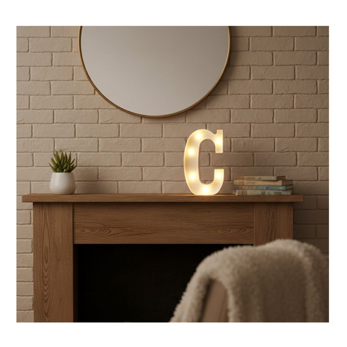 GENERICO - Letra Luminosa Led Rígido Para Decoración C