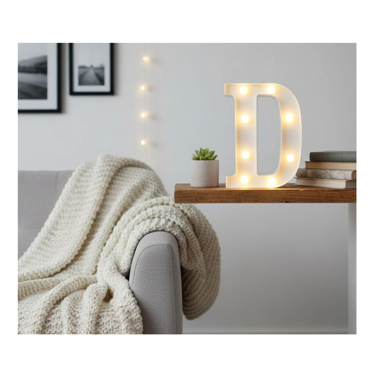 GENERICO - Letra Luminosa Led Rígido Para Decoración D