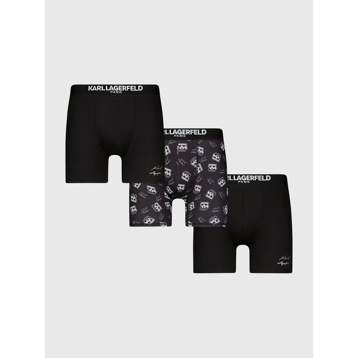 KARL LAGERFELD - Pack de 3 bóxers con diseño sólido y estampado