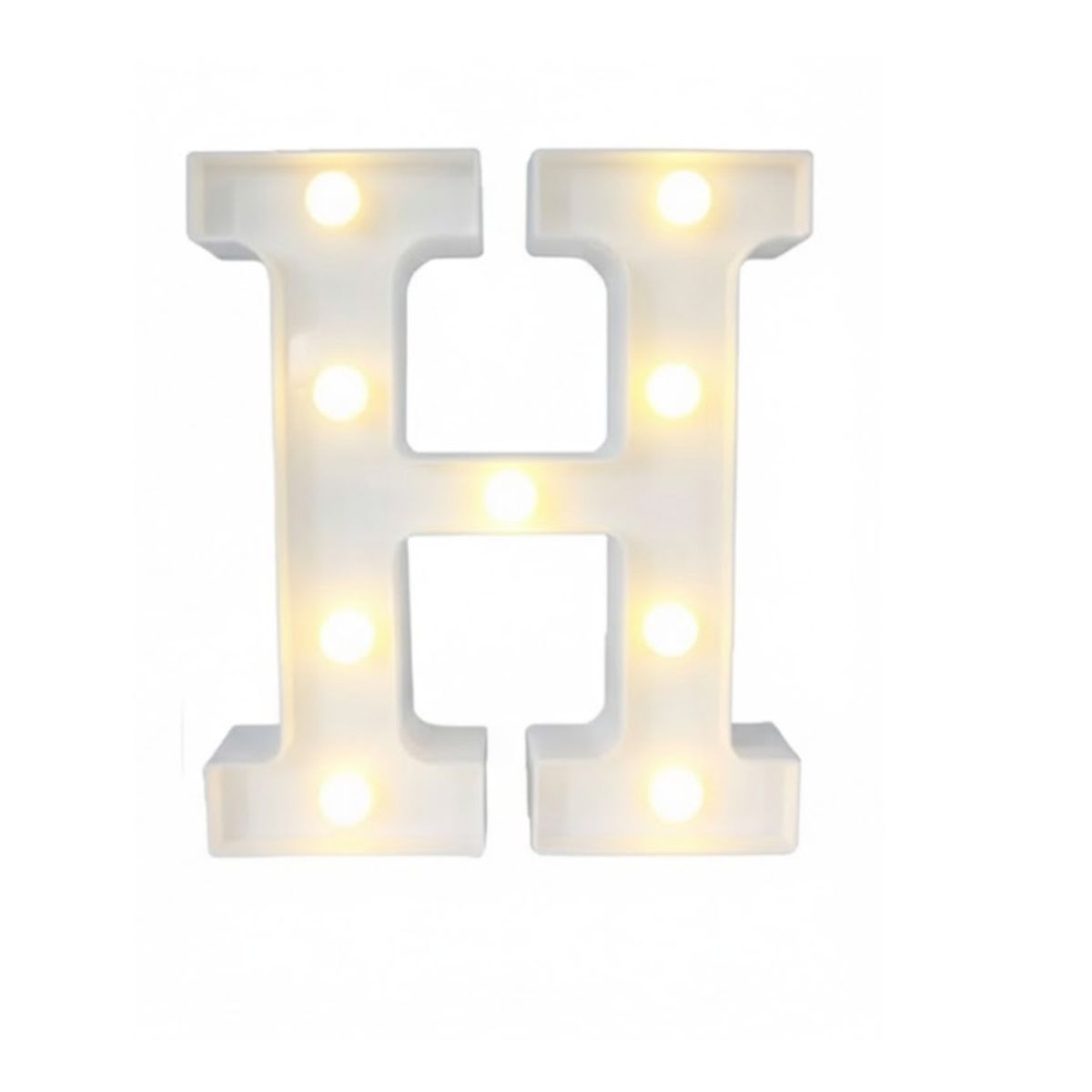 GENERICO - Letra Luminosa Led Rígido Para Decoración H