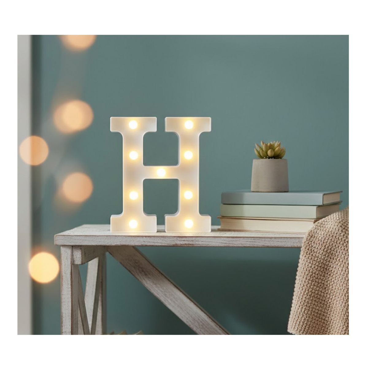 GENERICO - Letra Luminosa Led Rígido Para Decoración H