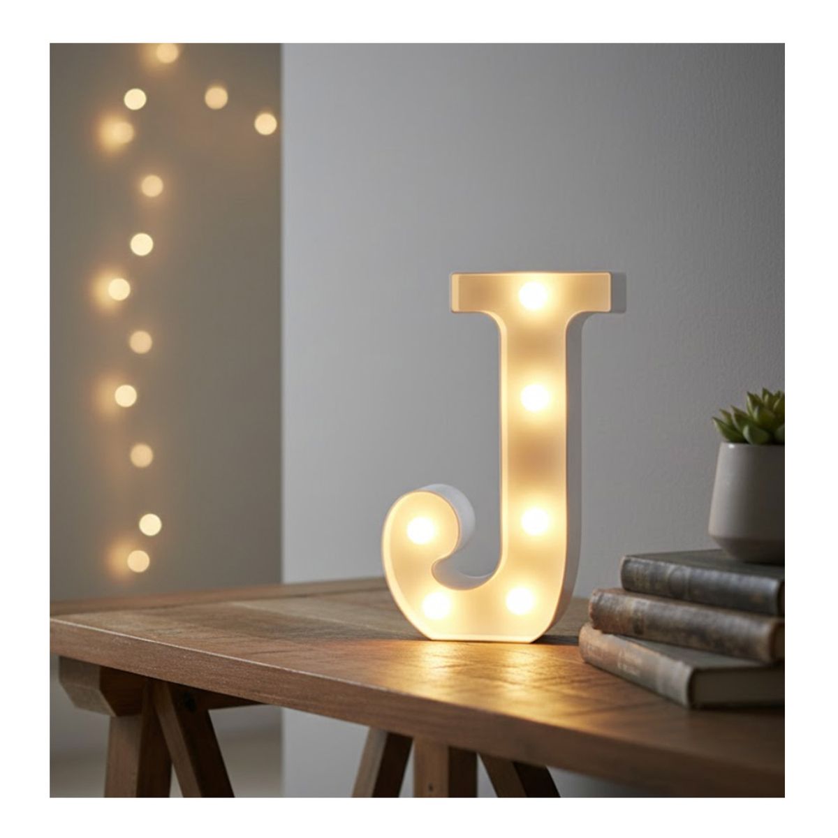 GENERICO - Letra Luminosa Led Rígido Para Decoración J