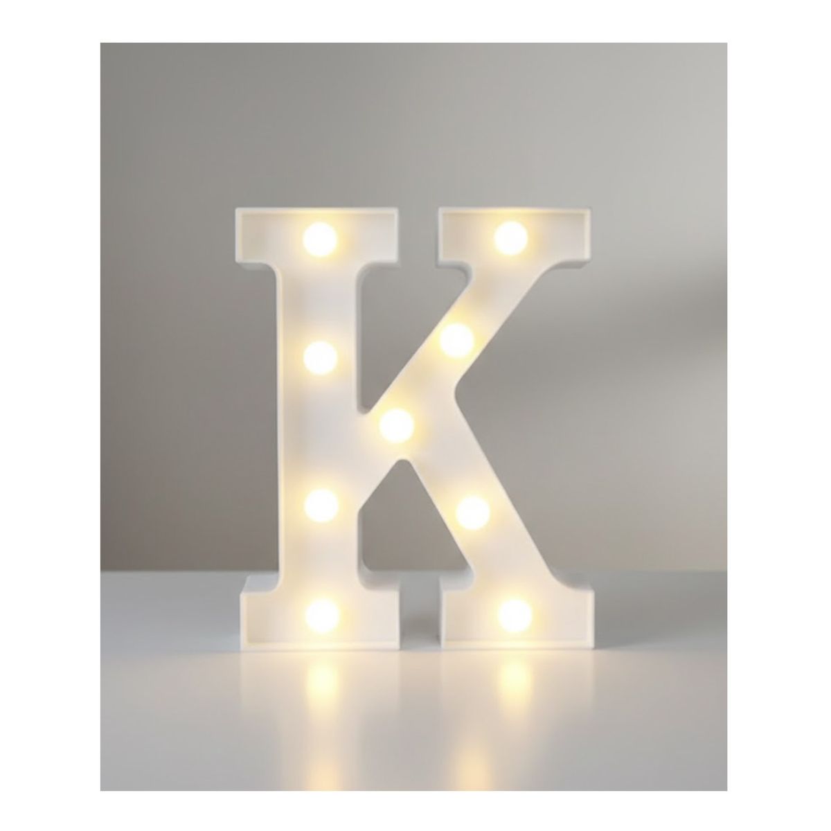 GENERICO - Letra Luminosa Led Rígido Para Decoración K