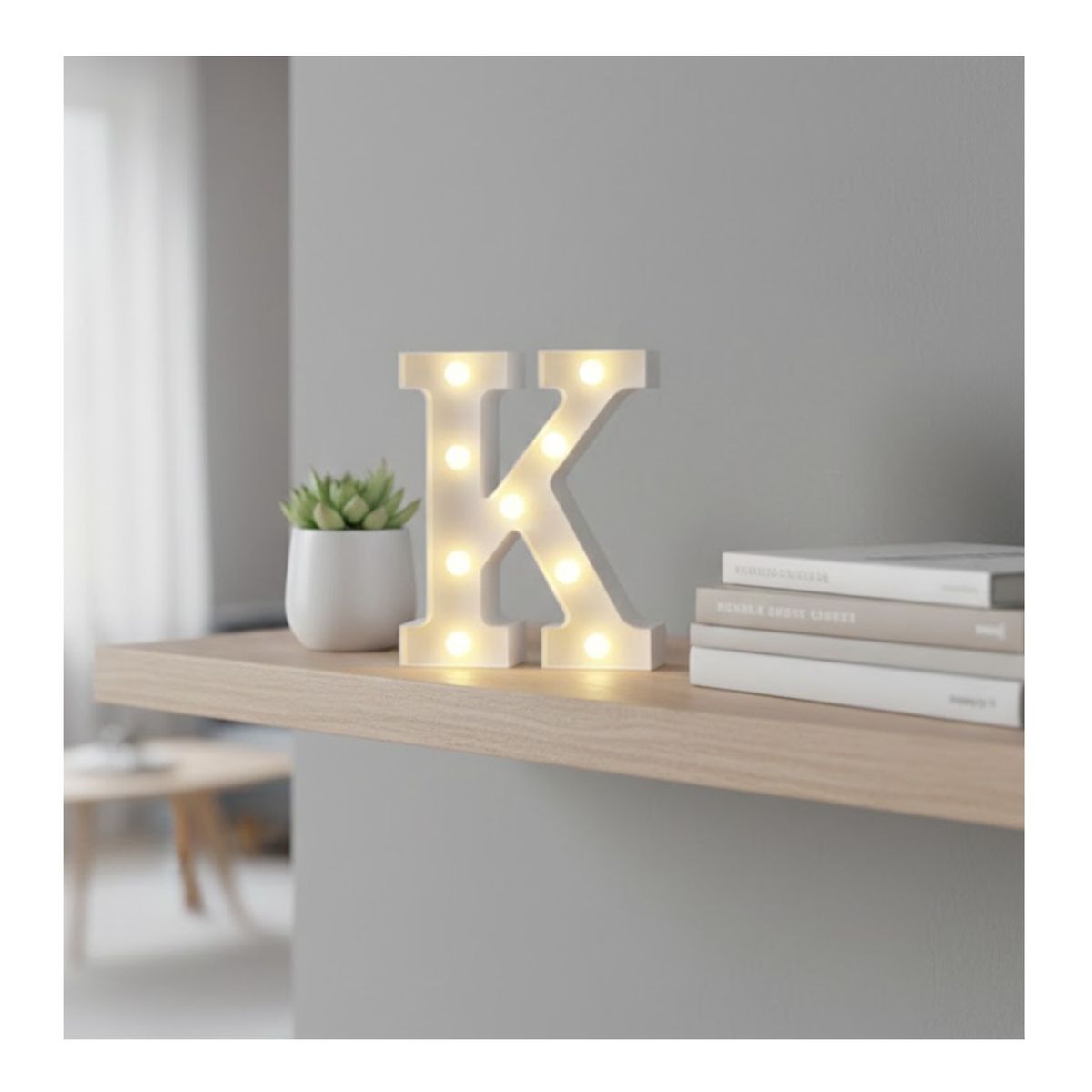 GENERICO - Letra Luminosa Led Rígido Para Decoración K