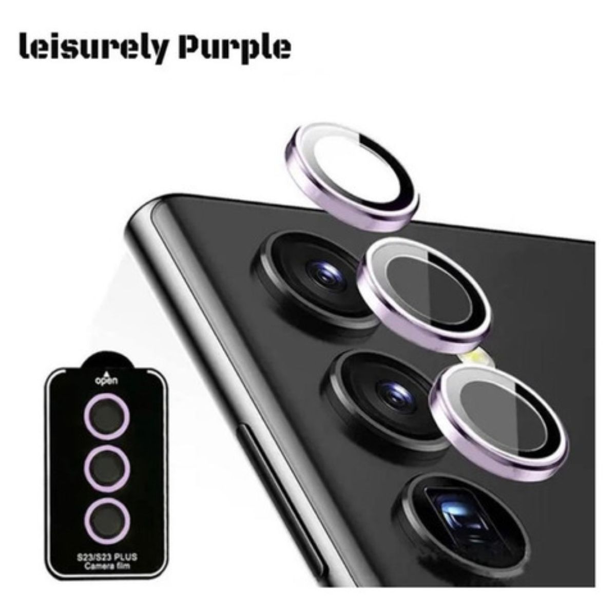 GENERICO - Protector De Lentes Para Cámara Samsung S23 S23 Plus Violeta