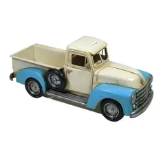VGO - Adorno Camioneta metalica vintage Crema