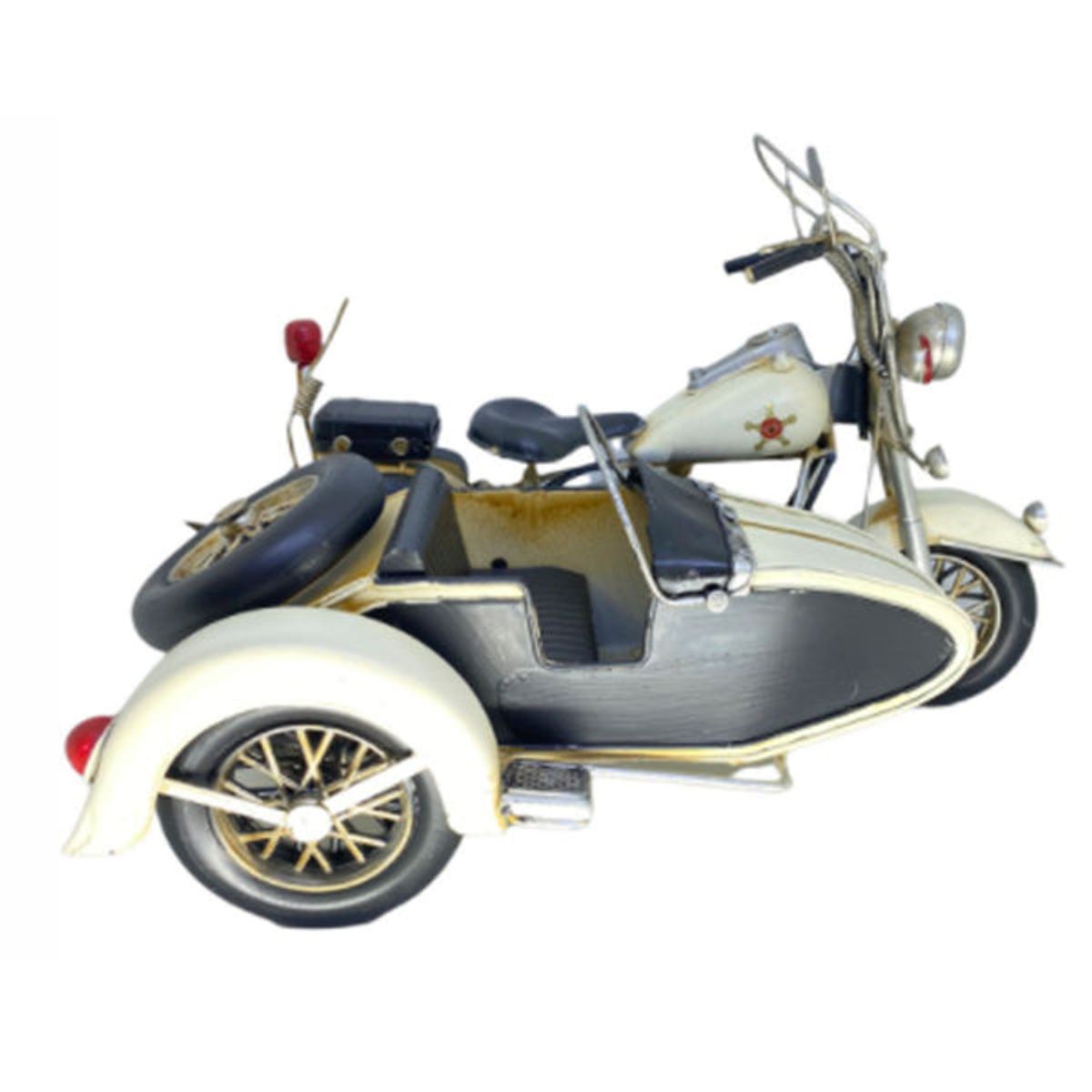 VGO - Adorno Moto metalica vintage  Negro Vgo