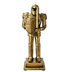 VGO - Adorno armadura metalica 46x17x12 cm. Dorado