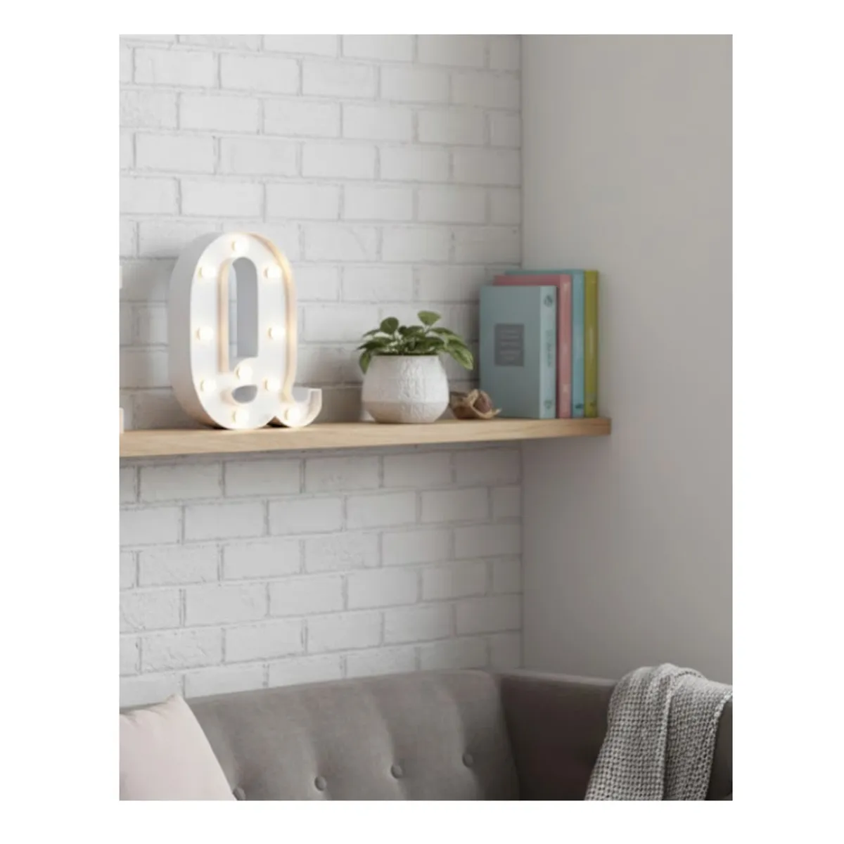 GENERICO - Letra Luminosa Led Rígido Para Decoración Q