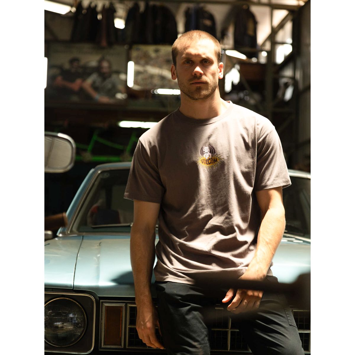 VOLCOM - Polera MC Circle Stone Café Hombre Volcom
