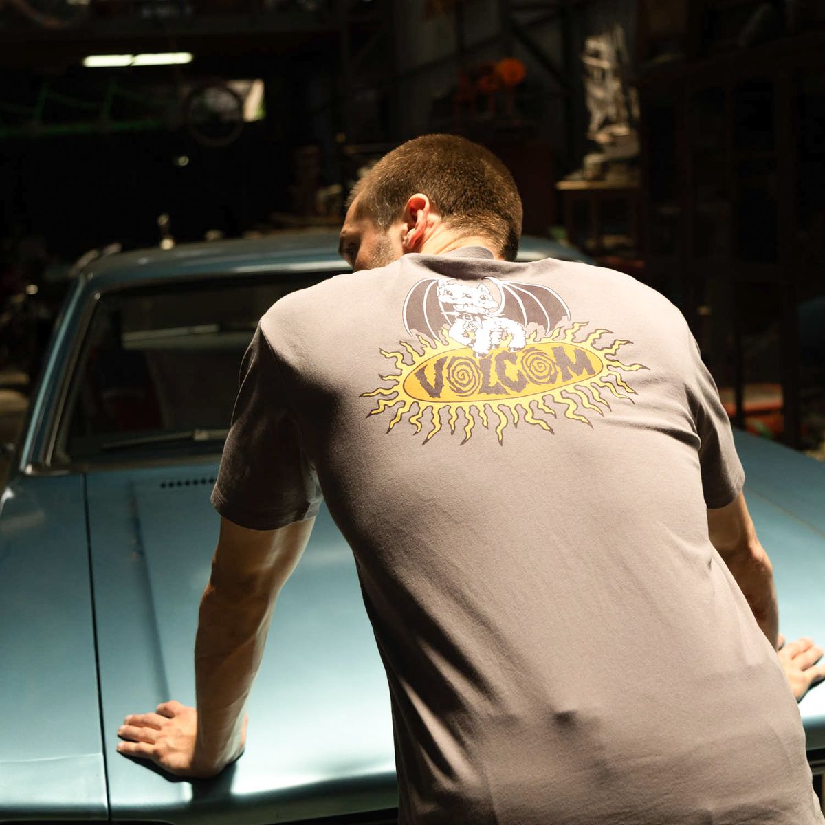 VOLCOM - Polera MC Circle Stone Café Hombre Volcom