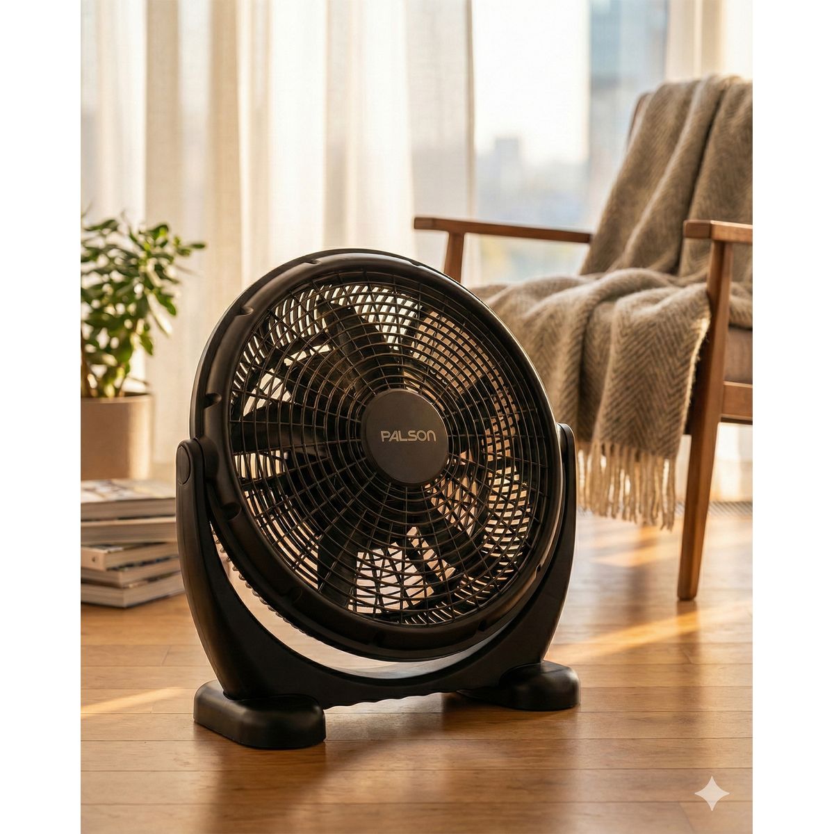 PALSON - Ventilador Box potencia 45W con Temporizador y 3 Velocidades 5 Aspas 16 Pulgadas Marca Palson