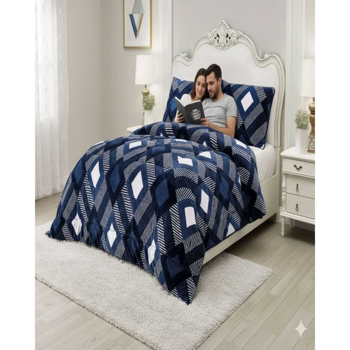 GENERICO - Cubrecama Premium Plush y Chiporro - Invierno King