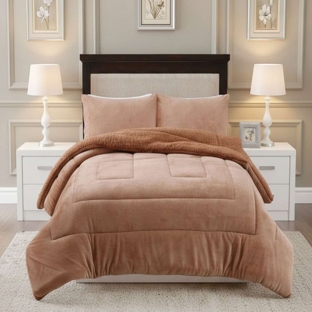 GENERICO - Cubrecama Premium Plush y Chiporro - Invierno King