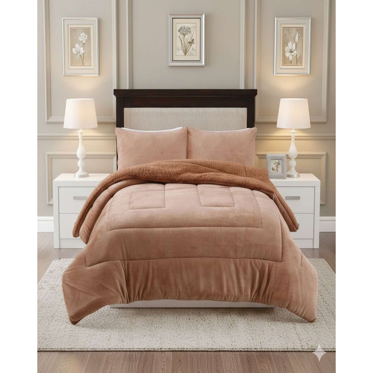 GENERICO - Cubrecama Premium Plush y Chiporro - Invierno King