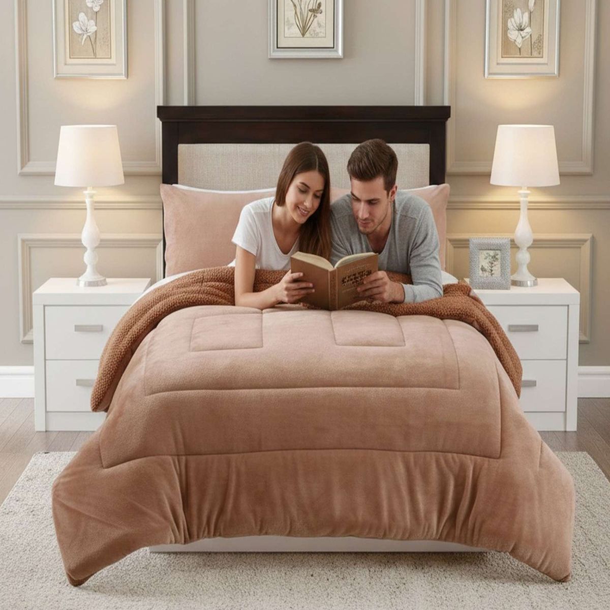 GENERICO - Cubrecama Premium Plush y Chiporro - Invierno King