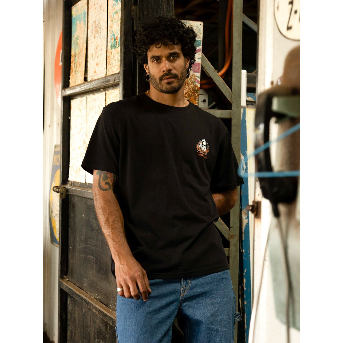 VOLCOM - Polera MC Grindit Workwear Negro Hombre Volcom