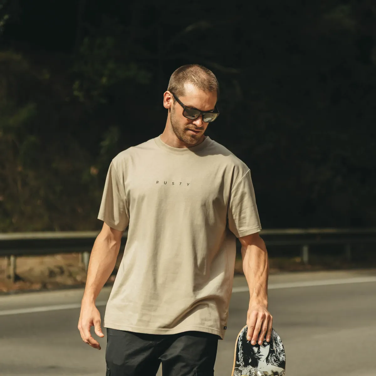 RUSTY - Polera MC Rusty.Txt Beige Hombre Rusty
