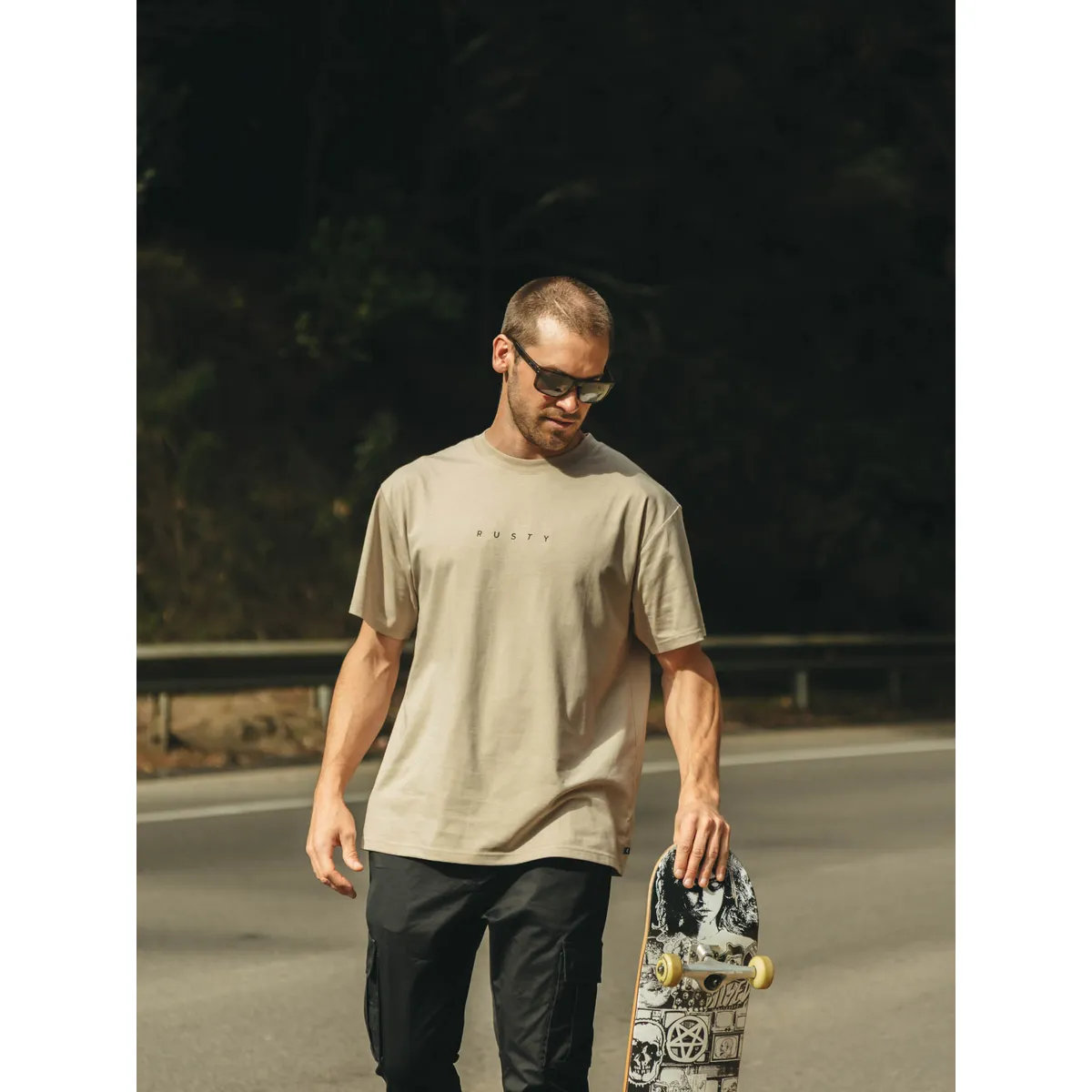 RUSTY - Polera MC Rusty.Txt Beige Hombre Rusty