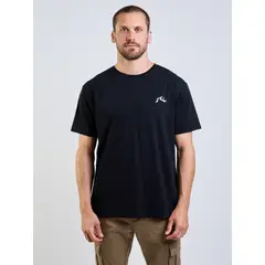 RUSTY - Polera MC Tiny R Logo Negro Hombre