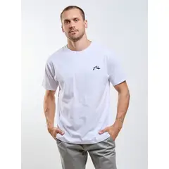 RUSTY - Polera MC Tiny R Logo Blanco Hombre