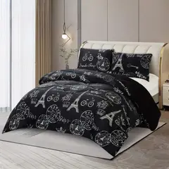 GENERICO - Plumon Plush Liso Con Chiporro 2 Plazas + 2 Fundas Almohada - Multicolor - 2 Plazas