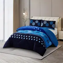 GENERICO - Plumon Plush Liso Con Chiporro 2 Plazas + 2 Fundas Almohada - Multicolor - 2 Plazas