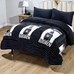 GENERICO - Plumon Plush Liso Con Chiporro 2 Plazas + 2 Fundas Almohada - Multicolor - 2 Plazas