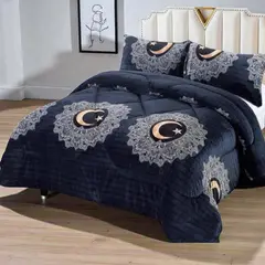 GENERICO - Plumon Plush Liso Con Chiporro 2 Plazas + 2 Fundas Almohada - Multicolor - 2 Plazas