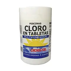METALFER - Cloro Triple Acción Para Piscina 1kg Dideval