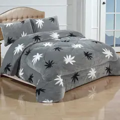 GENERICO - Plumon Plush Liso Con Chiporro 2 Plazas + 2 Fundas Almohada - Multicolor - 2 Plazas