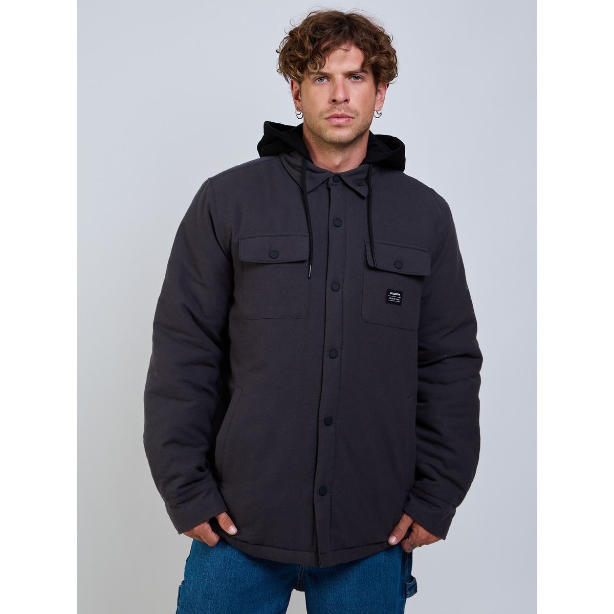 VOLCOM - Overshirt Raw Oval Gris Hombre Volcom