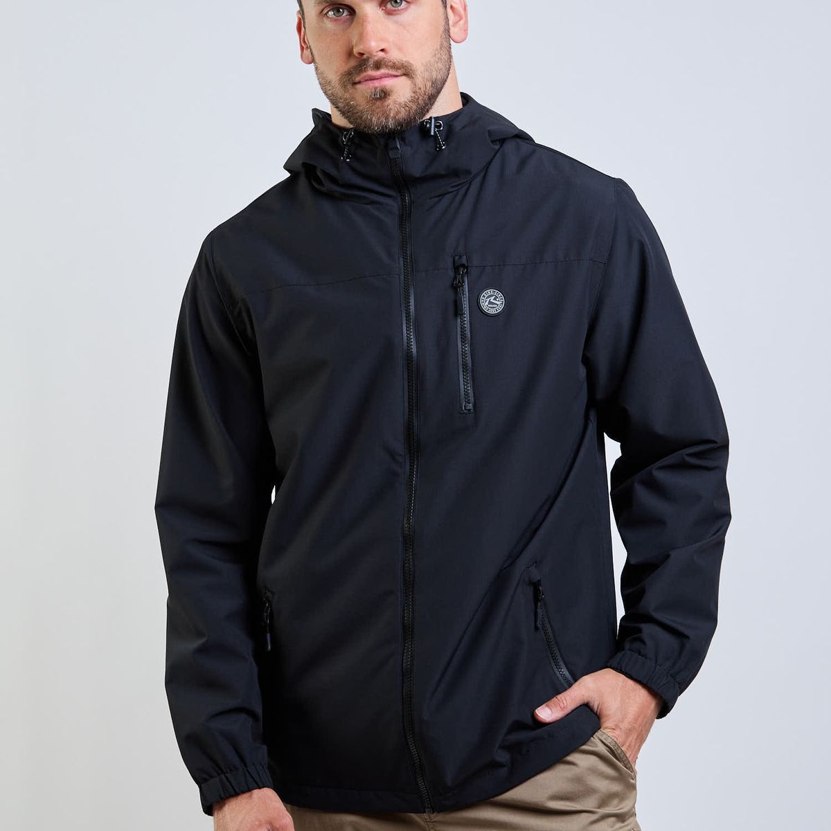 RUSTY - Cortaviento Dark Swell Negro Hombre Rusty