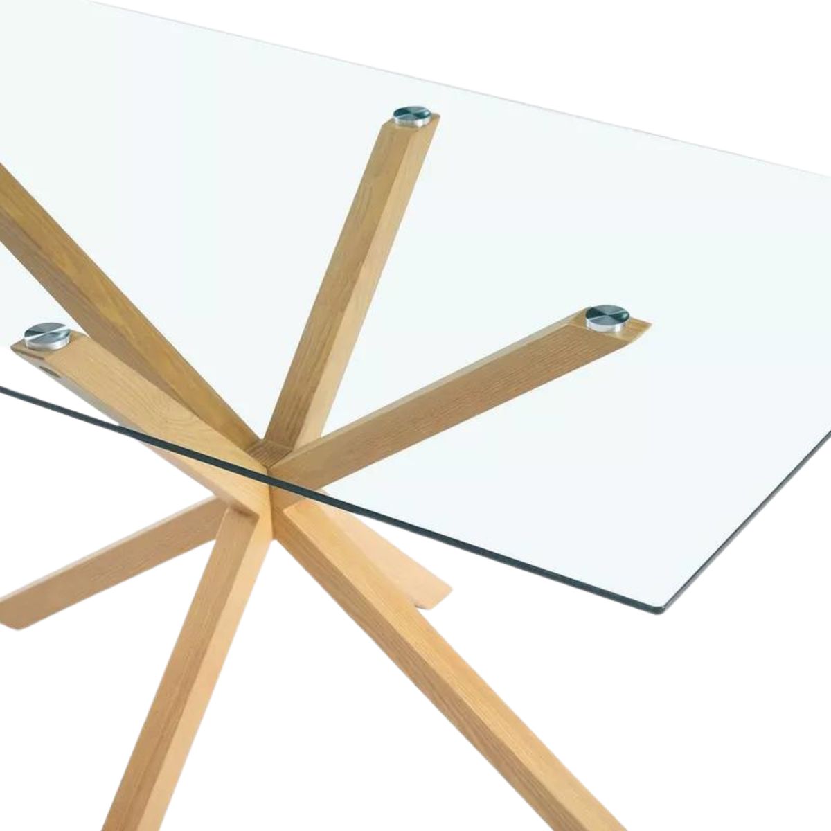 PANDALINO - Mesa Rectangular Greta 140x90 - Vidrio Templado