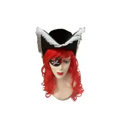 GENERICO - Set Disfraz Pirata Mujer Gorro Peluca Parche