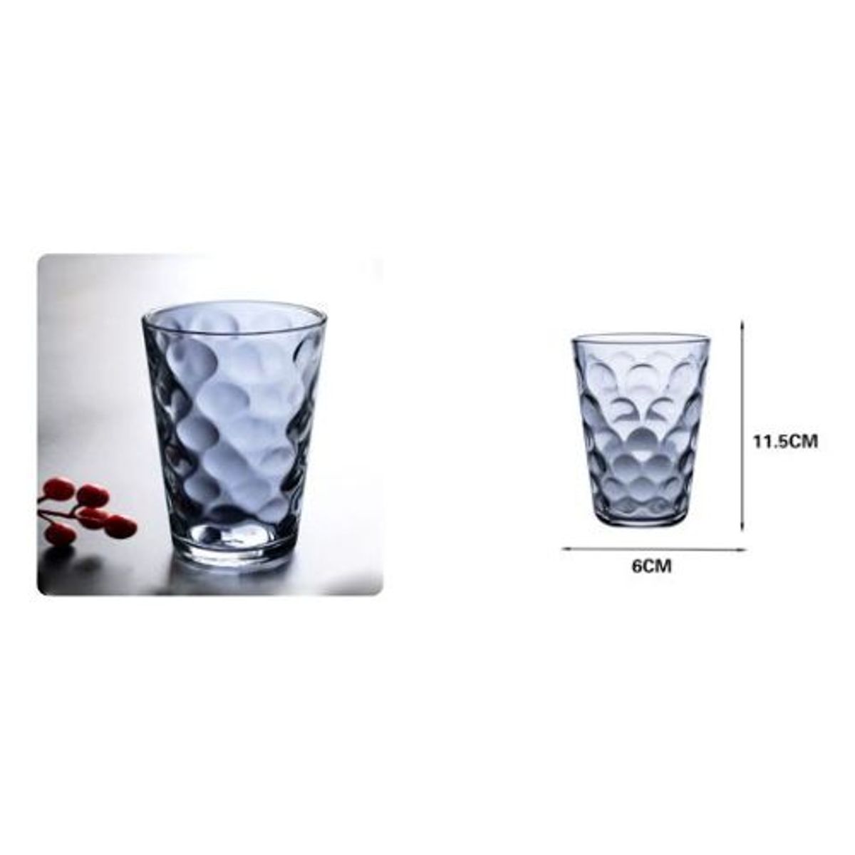 GENERICO - JUEGO DE 6 VASOS DE VIDRIO 280ML