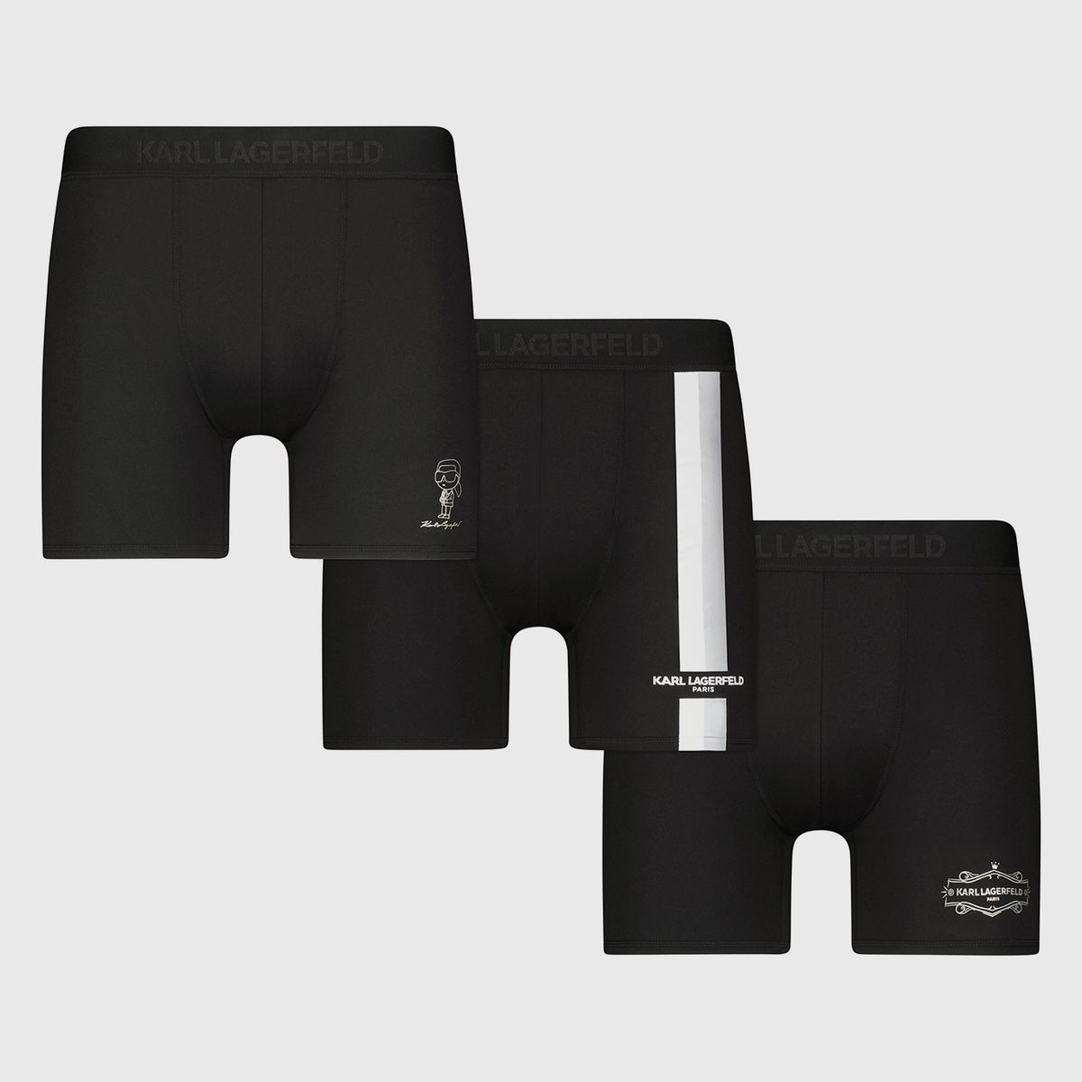 KARL LAGERFELD - Pack de 3 bóxers con diseños distintivos