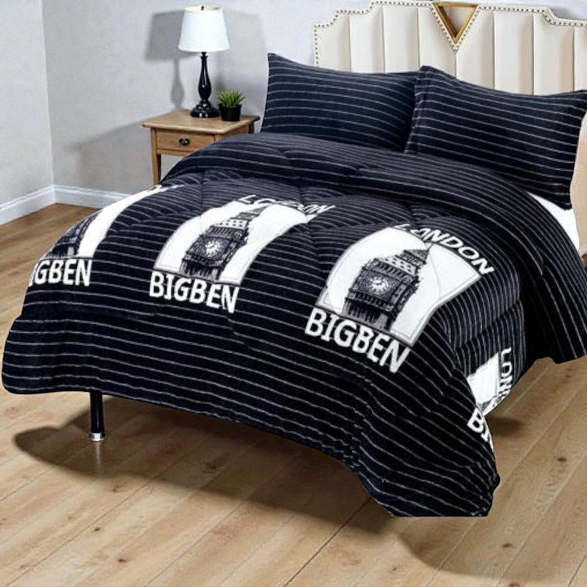 GENERICO - Plumon Plush Liso Con Chiporro 2 Plazas + 2 Fundas Almohada - Multicolor - 2 Plazas